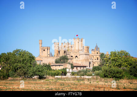 Olite mittelalterliche Burg in Navarra, Spanien Stockfoto