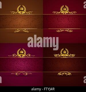 Elegante Goldrahmen banner Stock Vektor