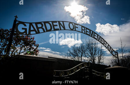 Irish Republican Garten der Erinnerung in Belfast Falls Road Bereich. Stockfoto