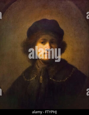 Rembrandt, Selbstbildnis als ein junger Mann c.1629-31 Stockfoto