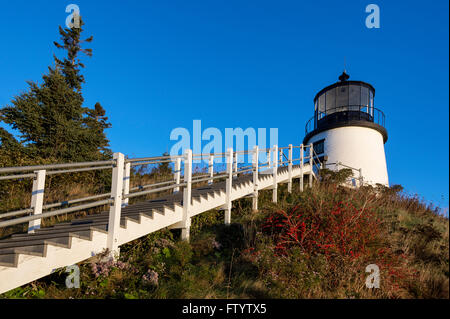 Eulen Kopf Leuchtturm, Maine, USA Stockfoto