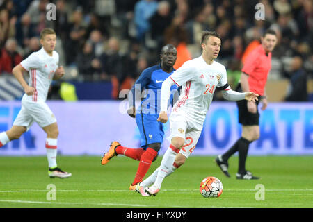 Stade de France, Paris, Frankreich. 29. März 2016. Internationaler Fußball freundlich. Frankreich gegen Russland. Aleksandr Golovin © Aktion Plus Sport/Alamy Live-Nachrichten Stockfoto