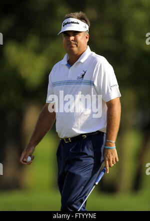 Chaska, MN, Vereinigte Staaten von Amerika. 13. August 2009. Kenny Perry (USA) in der ersten Runde der 2009 PGA Championship Hazeltine National Golf Club auf 13. August 2009 in Chaska, MN. ZUMA Press/Scott A. Miller © Scott A. Miller/ZUMA Draht/Alamy Live-Nachrichten Stockfoto