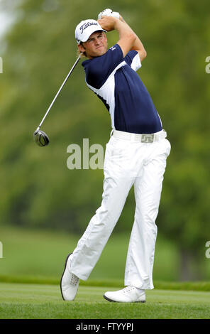 Chaska, MN, Vereinigte Staaten von Amerika. 13. August 2009. Michael Sim (AUS) in der ersten Runde der 2009 PGA Championship Hazeltine National Golf Club auf 13. August 2009 in Chaska, MN. ZUMA Press/Scott A. Miller © Scott A. Miller/ZUMA Draht/Alamy Live-Nachrichten Stockfoto