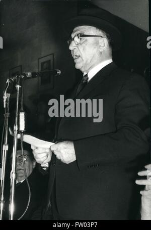 1959 - Levi Eshkol Ministerpräsident Israels. © Keystone Bilder USA/ZUMAPRESS.com/Alamy Live-Nachrichten Stockfoto