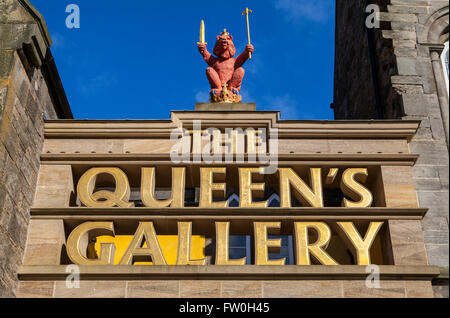 EDINBURGH, Schottland - 10. März 2016: Ein Blick auf den Haupteingang der Queens Gallery in Edinburgh, am 10. März 2016. Stockfoto