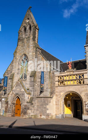 EDINBURGH, Schottland - 10. März 2016: Ein Blick auf den Haupteingang der Queens Gallery in Edinburgh, am 10. März 2016. Stockfoto