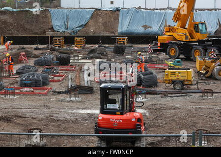 Baustelle in Bonn, Deutschland Stockfoto