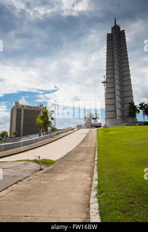 Jose Marti Denkmal in Platz der Revolution in Havanna, Kuba Stockfoto