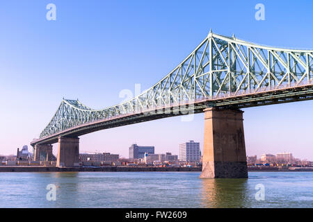 Jacques-Cartier Brücke in Montreal, bei Sonnenuntergang Stockfoto