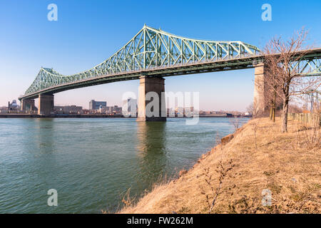 Jacques-Cartier Brücke in Montreal, bei Sonnenuntergang Stockfoto