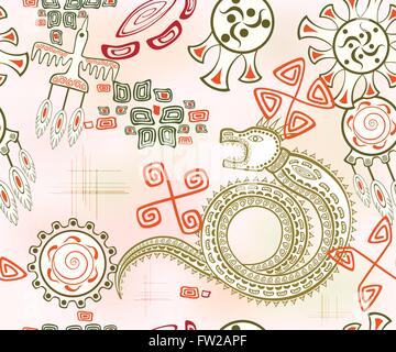 Nahtlose Hintergrund mit goldenen Drachen. EPS10 Vektor-Illustration. Stock Vektor