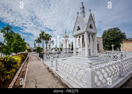 Der Doppelpunkt-Friedhof in Vedado,Havana,Cuba.Colon Friedhof ist eines der großen historischen Friedhof. Stockfoto