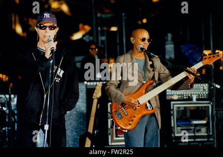 David Bowie, probt für "The Today Show" Summer Concert Series New York City 18.09.2003 Foto von Michael Brito Stockfoto