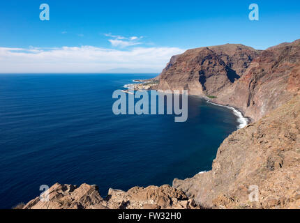 Vueltas und Argayall im Valle Gran Rey, Blick vom Lomo Gerian, La Gomera, Kanarische Inseln, Spanien Stockfoto