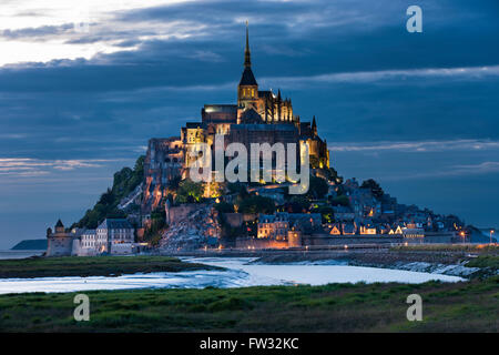 Mont Saint-Michel, Le Mont Saint-Michel, Manche Abteilung, Normandie, Frankreich Stockfoto