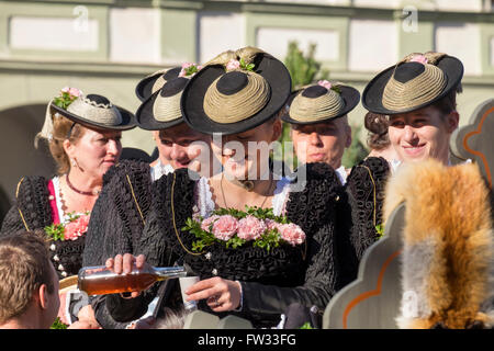 Die Leonhardi-Prozession in Benediktbeuern Abbey, Upper Bavaria, Bavaria, Germany Stockfoto