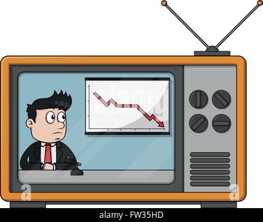 schlechten Wirtschaftsnachrichten Stock Vektor