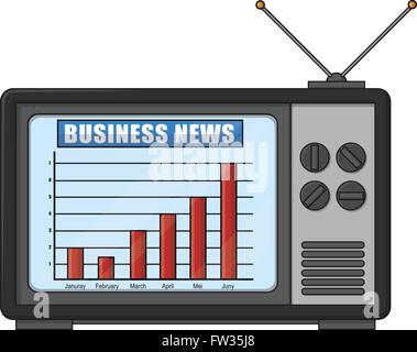 TV-Programm Nachrichten Stock Vektor