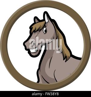 Pferd-Kreis-banner Stock Vektor