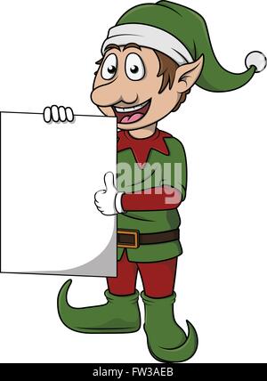 Christmass Efl niedlichen Cartoon holding Stock Vektor