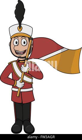 Marching Band Spieler Cartoon Vektor Stock Vektor