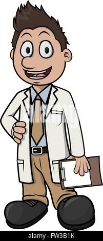 Arzt Karikatur illustration Stock Vektor