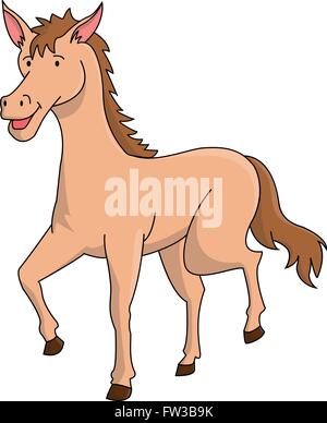 Pferde Cartoon illustration Stock Vektor