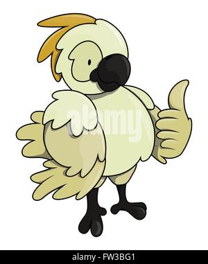 Weißer Papagei Stock Vektor