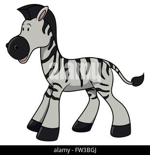 Zebra cartoon illustration Stock Vektor