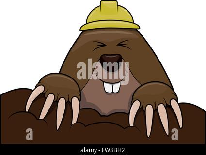 Maulwurf-cartoon Stock Vektor