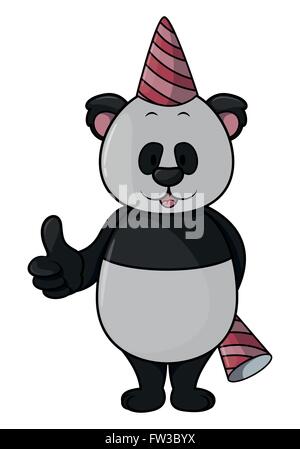 Panda-Geburtstag Stock Vektor