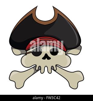 Totenkopf Pirat Stock Vektor