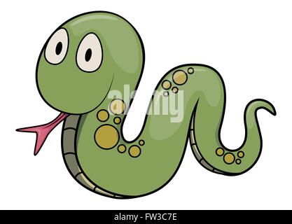 Schlange cartoon illustration Stock Vektor