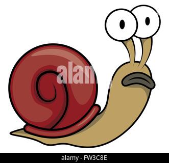Schnecke Cartoon Illustration Stock Vektor