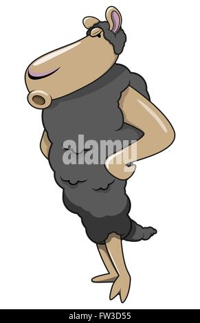 Lustige Comic-Schafe Stock Vektor