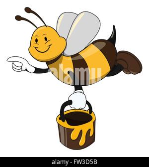 Abhaltung von Bienenhonig Stock Vektor