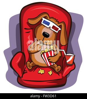Hund beobachten 3D Stock Vektor