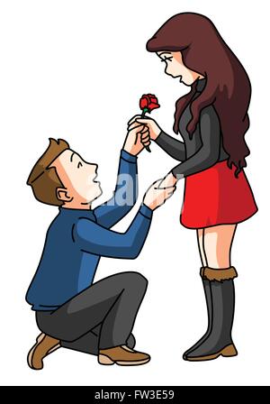 Romantik paar Stock Vektor