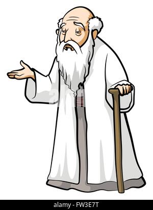 Alten weisen Mann Stock Vektor