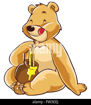 Honig-Bären Stock Vektor
