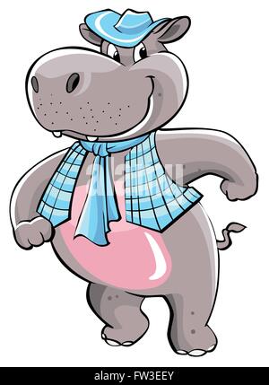 Nilpferd-Cartoon Stock Vektor