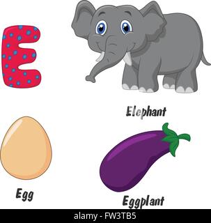 Illustrator von E alphabet Stock Vektor