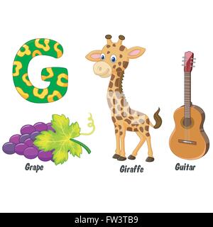 Abbildung G Alphabet Stock Vektor