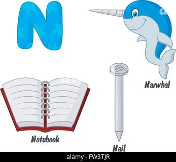 Illustration des N-alphabet Stock Vektor