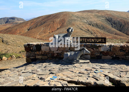 Mirador Sicasumbre Mountain Top Sicht, Pajara, Fuerteventura, Kanarische Inseln, Spanien Stockfoto