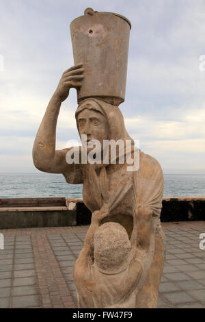 "A Ti Mujer" Skulptur von Juan Miguel Cubas Sánchez, Gran Tarajal, Fuerteventura, Kanarische Inseln, Spanien Stockfoto