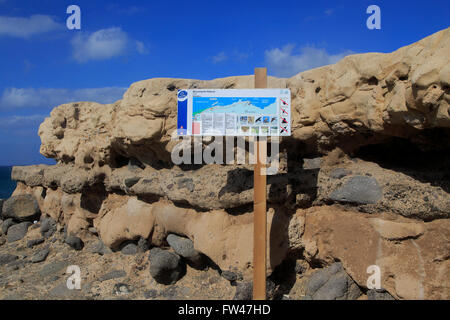 Interessanten geologischen Felsformationen bei Ajuy, Fuerteventura, Kanarische Inseln, Spanien Stockfoto