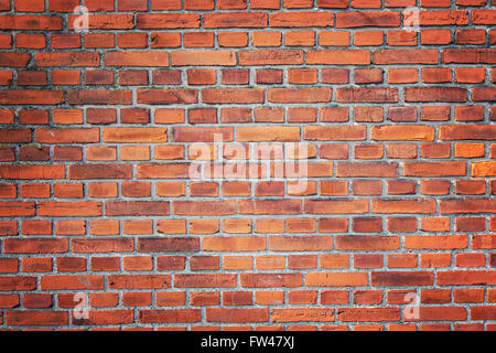 Bild von roten Backsteinmauer. Zusammenfassung Hintergrund. Stockfoto