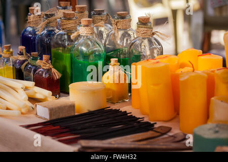 Erholung von einem Marktstand in Palästina im Rahmen der Karfreitag Passionsspiele in Adeje, Teneriffa, Kanarische Inseln, Spanien. 25 Stockfoto